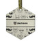 Hipster Cats & Mustache Flat Glass Ornament - Hexagon w/ Name or Text