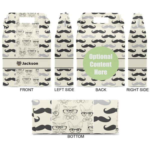 Hipster Cats & Mustache Gable Favor Box - Approval