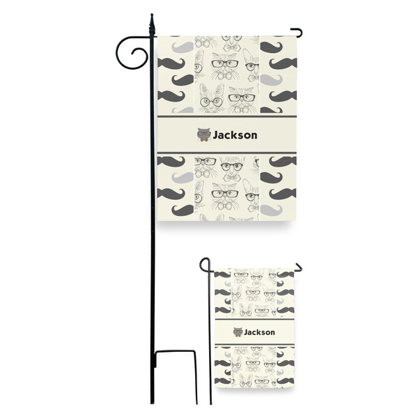 Hipster Cats & Mustache Garden Flag - PARENT/MAIN