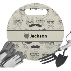 Hipster Cats & Mustache Gardening Knee Cushion (Personalized)