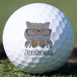 Hipster Cats & Mustache Golf Balls - Titleist Pro V1 - Set of 3 (Personalized)