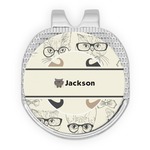 Hipster Cats & Mustache Golf Ball Marker - Hat Clip - Silver