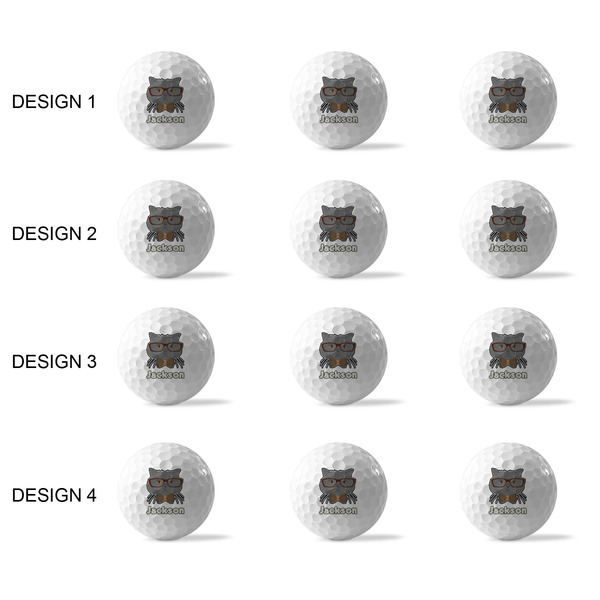 Hipster Cats & Mustache Golf Balls - Generic - Set of 12 - APPROVAL