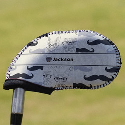 Hipster Cats & Mustache Golf Club Iron Cover (Personalized)
