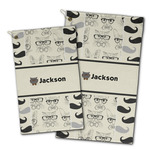 Hipster Cats & Mustache Golf Towel - Full Print w/ Name or Text