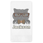 Hipster Cats & Mustache Guest Towels - Full Color (Personalized)