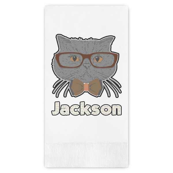 Custom Hipster Cats & Mustache Guest Paper Towels - Full Color (Personalized)