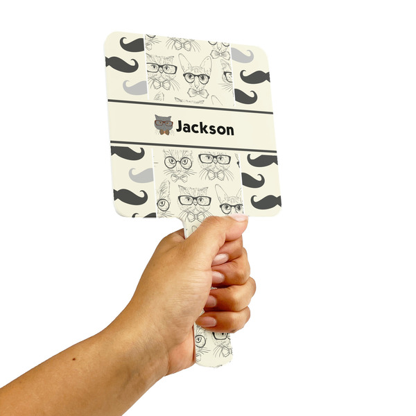 Hipster Cats & Mustache Hand Mirrors - Alt View