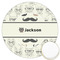 Hipster Cats & Mustache Printed Cookie Topper - 3.25" (Personalized)