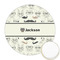Hipster Cats & Mustache Icing Circle - Medium - Front