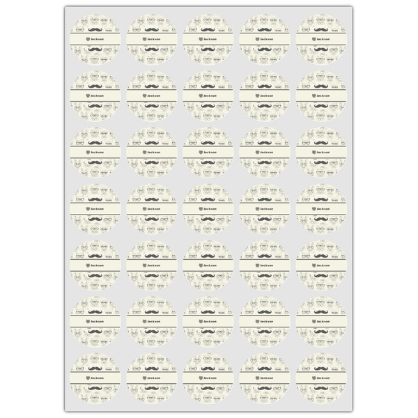 Hipster Cats & Mustache Icing Circle - XSmall - Set of 35