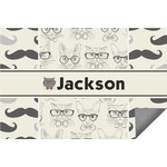 Hipster Cats & Mustache Indoor / Outdoor Rug - 6'x8' w/ Name or Text