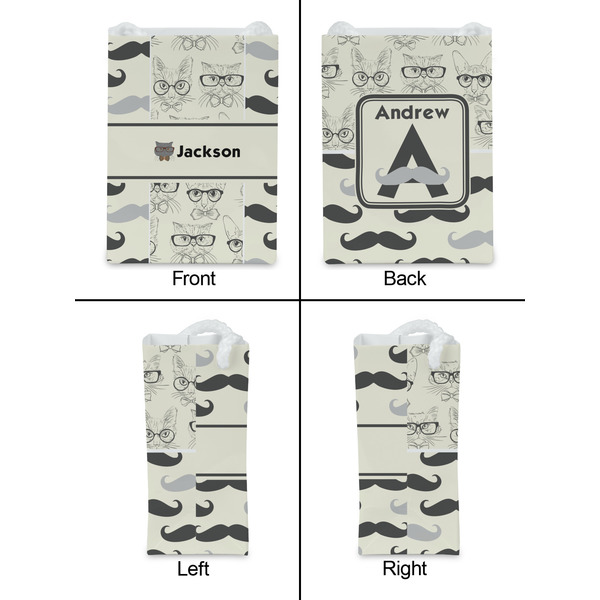 Hipster Cats & Mustache Jewelry Gift Bag - Matte - Approval