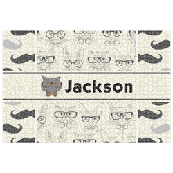 Hipster Cats & Mustache 1014 pc Jigsaw Puzzle (Personalized)