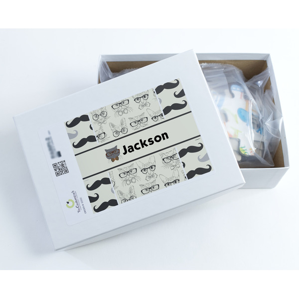 Hipster Cats & Mustache Jigsaw Puzzle 30 Piece - Box