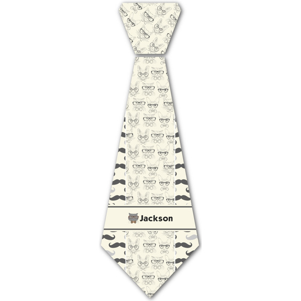 Custom Hipster Cats & Mustache Iron On Tie - 4 Sizes w/ Name or Text