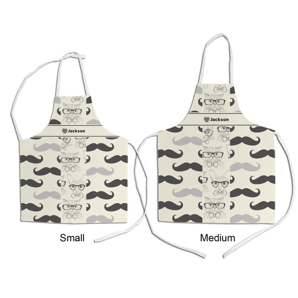 Hipster Cats & Mustache Kid's Aprons - Comparison