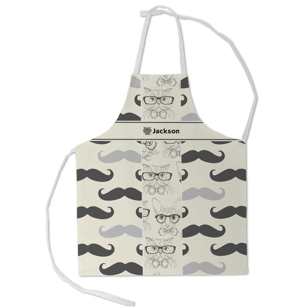 Custom Hipster Cats & Mustache Kid's Apron - Small (Personalized)
