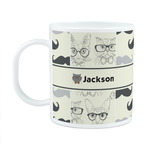 Hipster Cats & Mustache Plastic Kids Mug (Personalized)