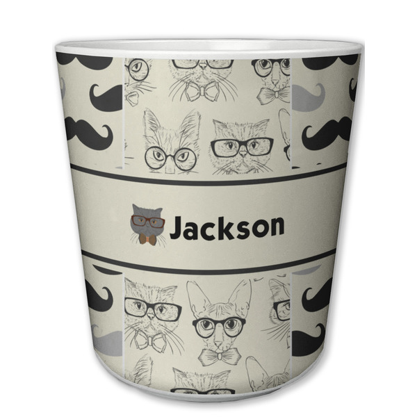 Custom Hipster Cats & Mustache Plastic Tumbler 6oz (Personalized)