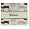 Hipster Cats & Mustache Kitchen Towel - Poly Cotton - Folded Half
