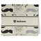 Hipster Cats & Mustache Kitchen Towel - Poly Cotton w/ Name or Text