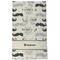 Hipster Cats & Mustache Kitchen Towel - Poly Cotton - Full Front