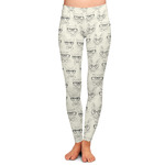 Hipster Cats & Mustache Ladies Leggings - Large