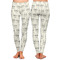 Hipster Cats & Mustache Ladies Leggings - Front and Back