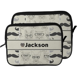 Hipster Cats & Mustache Laptop Sleeve / Case (Personalized)