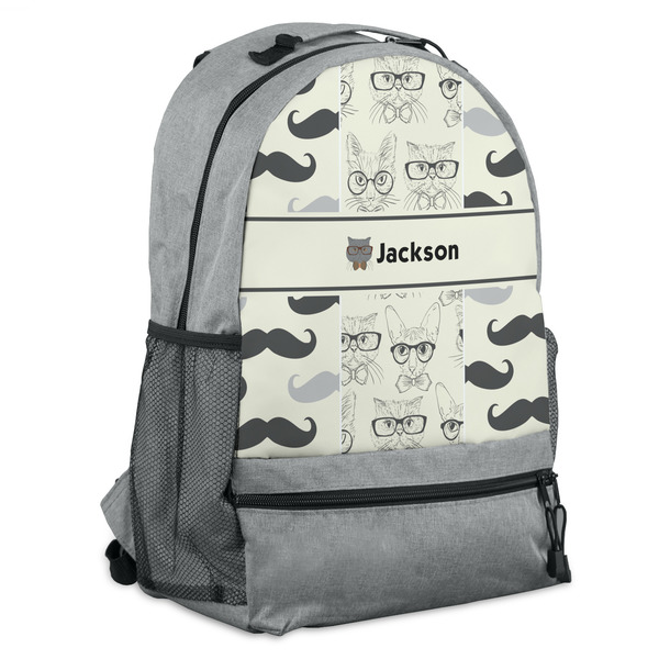 Custom Hipster Cats & Mustache Backpack (Personalized)