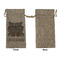 Hipster Cats & Mustache Large Burlap Gift Bags - Front Approval