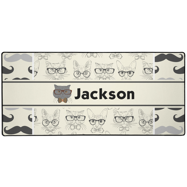 Hipster Cats & Mustache Large Gaming Mats - APPROVAL