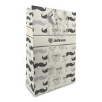 Hipster Cats & Mustache Large Gift Bag (Personalized)