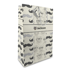 Hipster Cats & Mustache Large Gift Bag (Personalized)