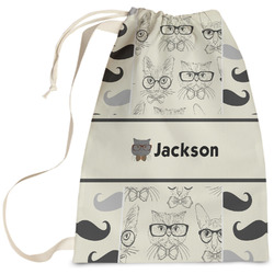 Hipster Cats & Mustache Laundry Bag - Large (Personalized)