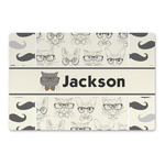 Hipster Cats & Mustache Large Rectangle Car Magnet (Personalized)