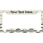 Hipster Cats & Mustache License Plate Frame (Personalized)
