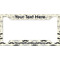 Hipster Cats & Mustache License Plate Frame - Style A