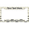 Hipster Cats & Mustache License Plate Frame (Personalized)