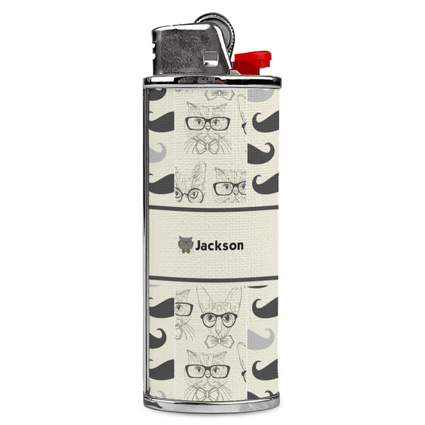 Custom Hipster Cats & Mustache Case for BIC Lighters (Personalized)