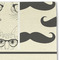 Hipster Cats & Mustache Linen Placemat - DETAIL