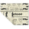 Hipster Cats & Mustache Double-Sided Linen Placemat - Single w/ Name or Text