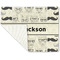 Hipster Cats & Mustache Linen Placemat - Folded Corner (single side)