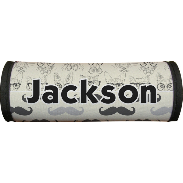 Hipster Cats & Mustache Luggage Handle Wrap