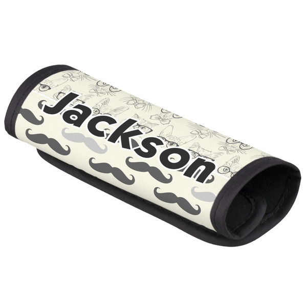 Custom Hipster Cats & Mustache Luggage Handle Cover (Personalized)