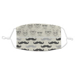 Hipster Cats & Mustache Adult Cloth Face Mask - Standard