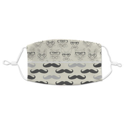 Hipster Cats & Mustache Adult Cloth Face Mask (Personalized)
