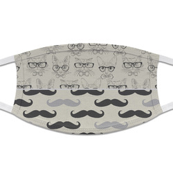 Hipster Cats & Mustache Cloth Face Mask (T-Shirt Fabric) (Personalized)