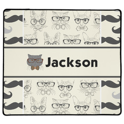 Hipster Cats & Mustache XL Gaming Mouse Pad - 18" x 16" (Personalized)
